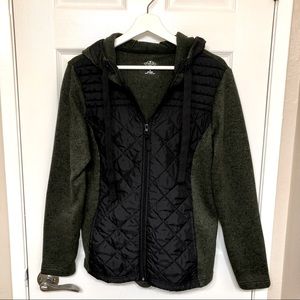 Vested zip up jacket
